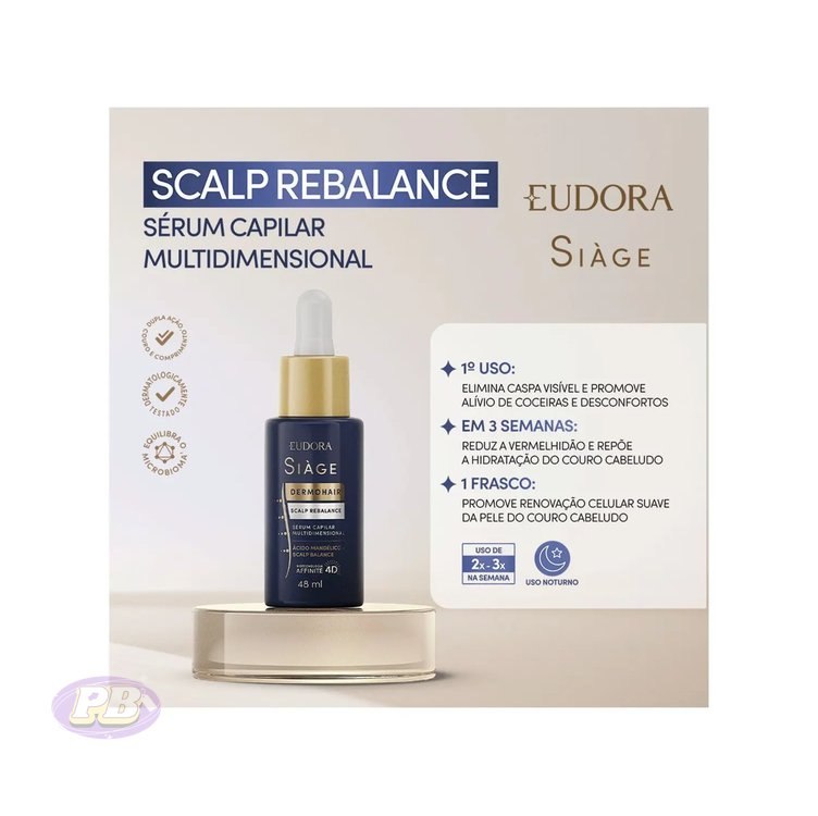 Sérum Capilar Eudora Siàge Dermohair Scalp Rebalance 48ml