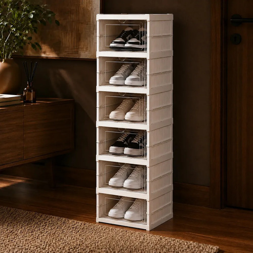 Sapateira Vertical Empilhável 6 Andares Cor Branco