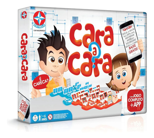 Jogo de Mesa Cara a Cara com Aplicativo Estrela