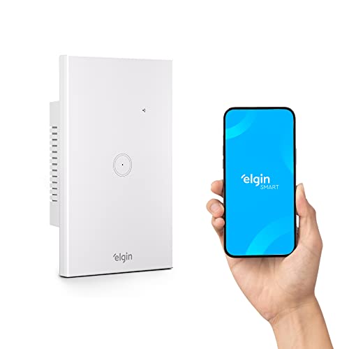 Interruptor Inteligente Touch Elgin 1 Botão Wi-Fi