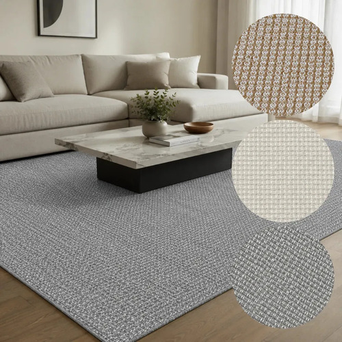Tapete Sala Quarto Grande 200x150 Algodão Antiderrapante Cinza