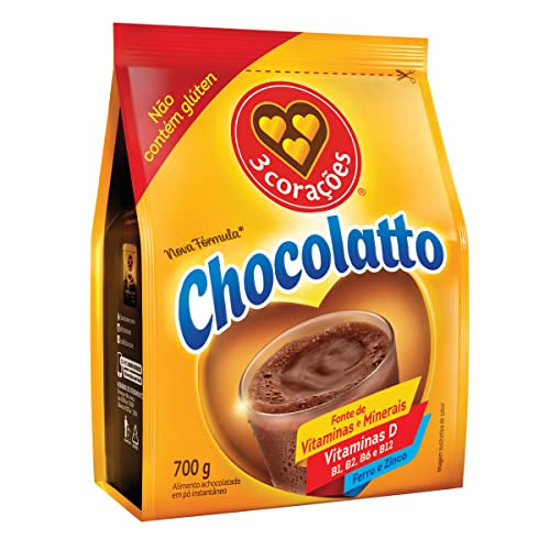 3 Corações Chocollato Achocolatado em pó Sachê 700g