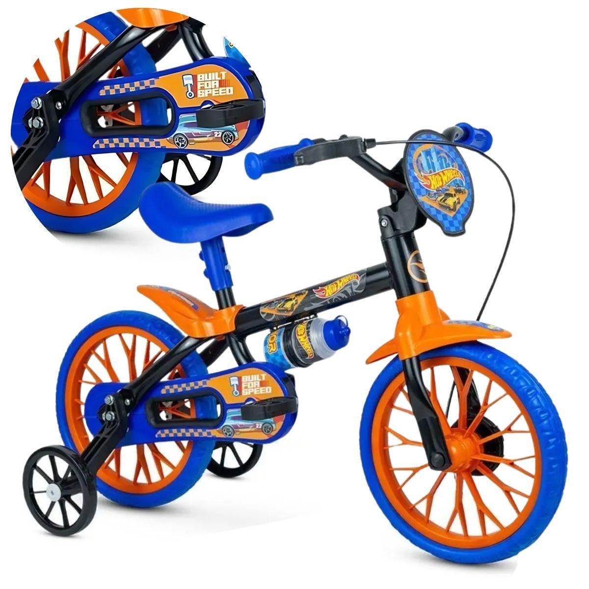 Bicicleta Infantil Aro 12 Nathor Hot Wheels Menino
