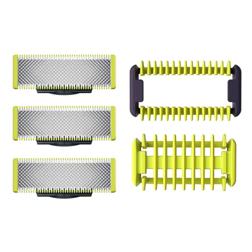 Lâminas de reposição Philips OneBlade (3 unidades + 2 pentes)
