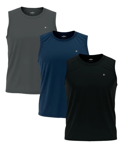 Kit 3 Regata Dry-fit Lisa Masculina Sandrini