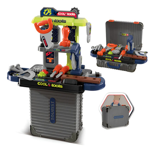 Maleta de Ferramentas Infantil Mini Bancada 31pç Maxi Toys