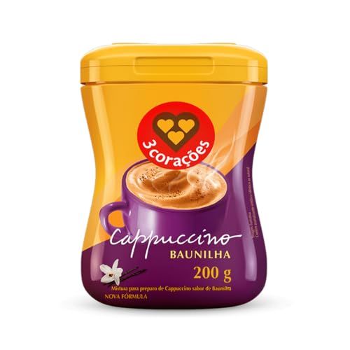 3 Corações Cappuccino Sabor Baunilha 200g