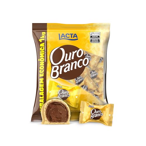 Lacta Ouro Branco Wafer Recheado Sabor Chocolate Branco 1kg