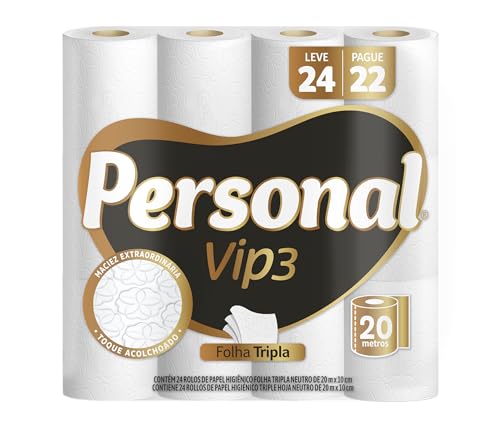 Papel Higiênico Personal Vip Folha Tripla 24 Rolos