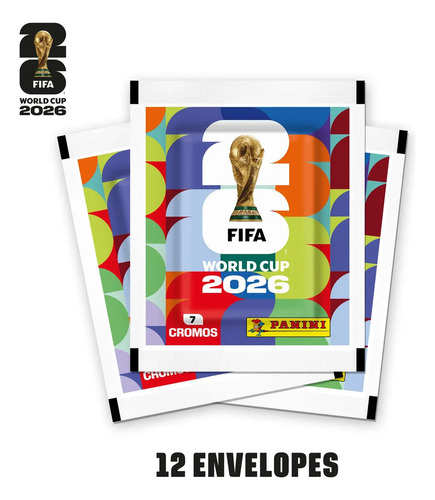 Kit com 12 envelopes de figurinhas Fifa World Cup 2026
