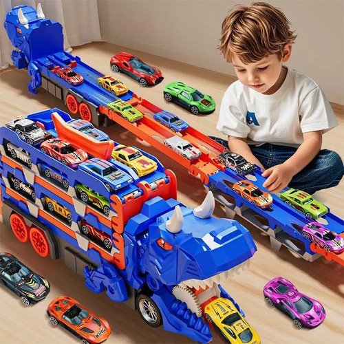 Caminhão Dinossauro Engolidor De Carrinhos Kit 6 Carrinhos