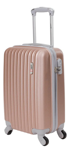 Mala de bordo 10kg ABS Rodas 360° Removíveis Londres Swiss Move Rose