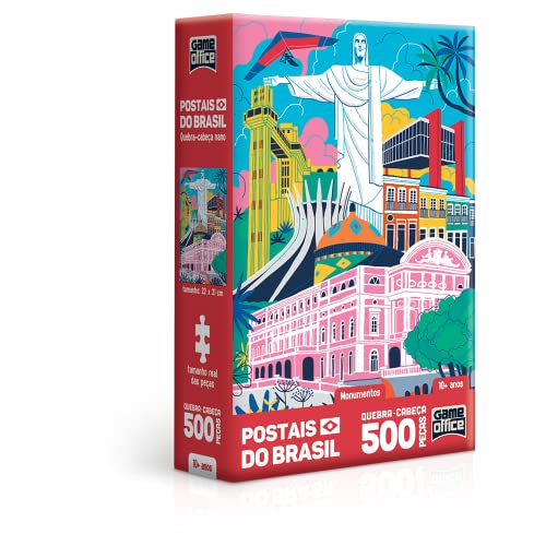 Quebra-cabeça Postais do Brasil: Monumentos - 500 peças nano - Toyster
