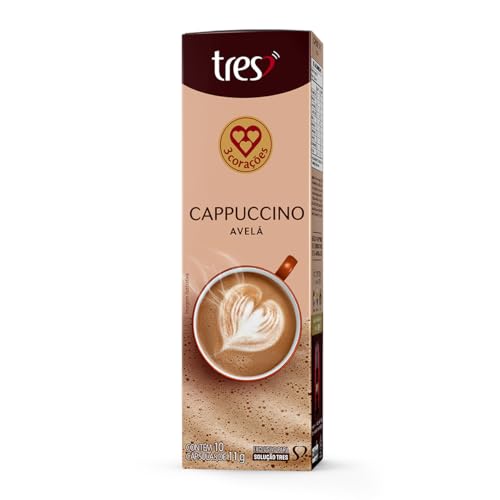 Cápsula Cappuccino Avelã TRES - 3 Corações - 10 Unidades