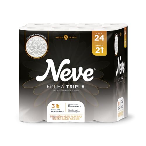 Papel Higiênico Neve Folha Tripla 24 unidades