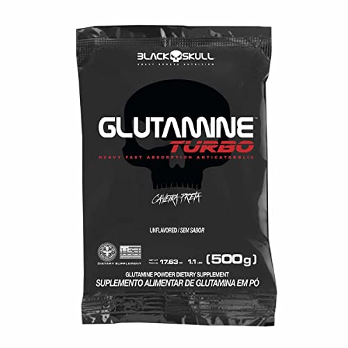 Refil Glutamine Turbo 500G, Black Skull