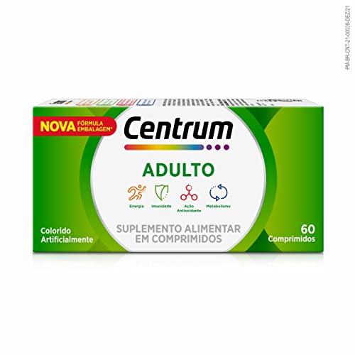 Centrum Adulto Multivitamínico de A a Z com Magnésio e Vitamina D, 60 comprimidos