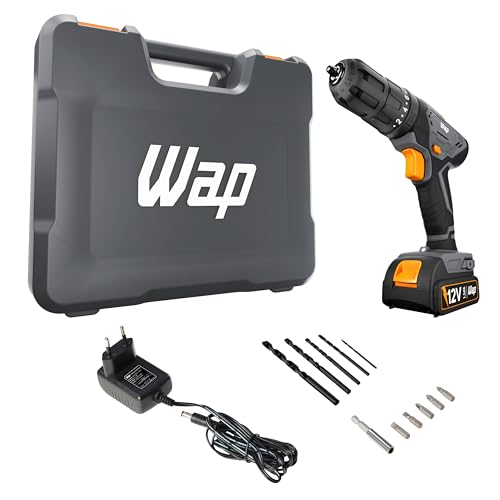Parafusadeira Furadeira de Impacto à Bateria WAP WF 12K4.2 12V 3/8"