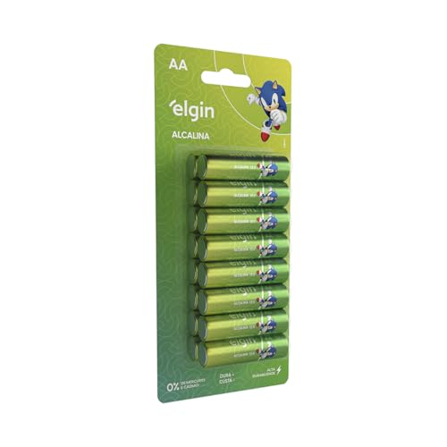 Pilha Alcalina AA Elgin 16 unidades