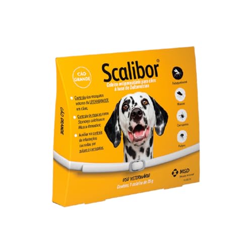 Scalibor 25g Coleira Antiparasitária Cães Porte Grande 65cm MSD