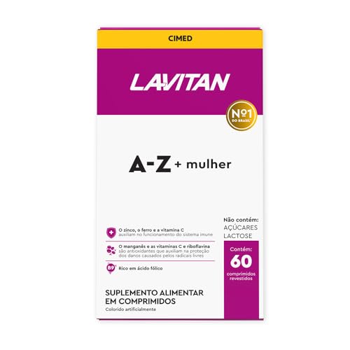 Suplemento Vitamínico Mineral A-Z para Mulher Lavitan 60 cápsulas