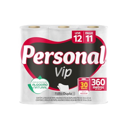 Papel Higiênico Personal Vip Folha Dupla 12 unidades