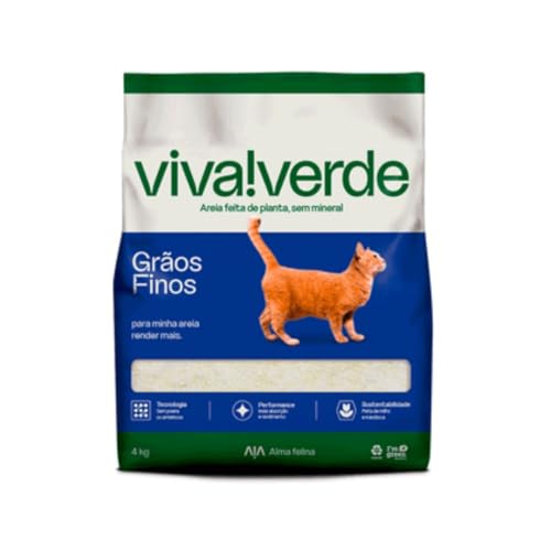 Areia Higiênica Biodegradável Viva Verde 4kg Grãos Finos