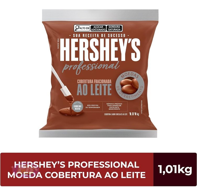 Hershey's Cobertura Fracionada Chocolate Ao Leite Professional 1,01Kg