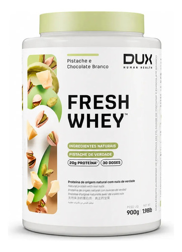 Proteína Dux Nutrition FreshWhey Pistache e Chocolate Branco 900g