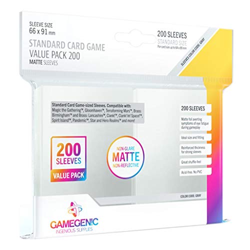 Gamegenic Matte Standard Card Game Sleeve Value Pack 200