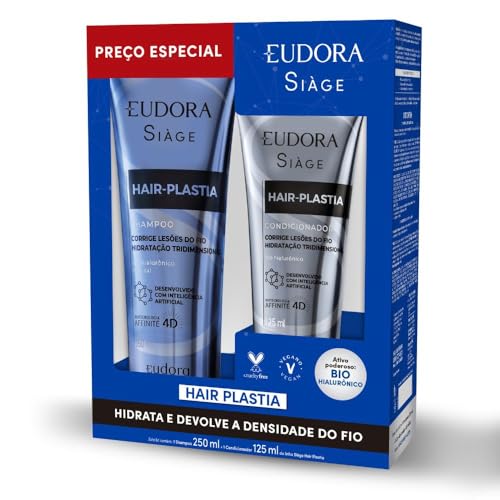 Kit Eudora Siàge Hair-Plastia Shampoo 250ml + Condicionador 125ml