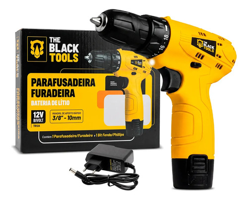 Parafusadeira Furadeira The Black Tools TB12A 3/8 a Bateria