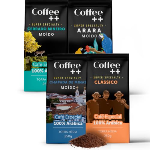 Kit 4 Pacotes Café Especial Torrado e Moído Coffee Mais Variedades