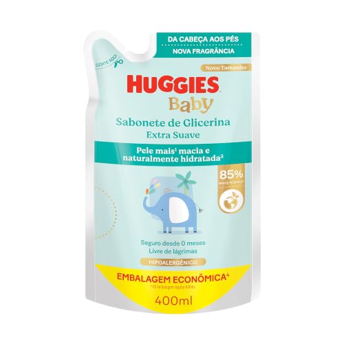 Sabonete Líquido Glicerina Huggies Extra Suave Refil 400 ml
