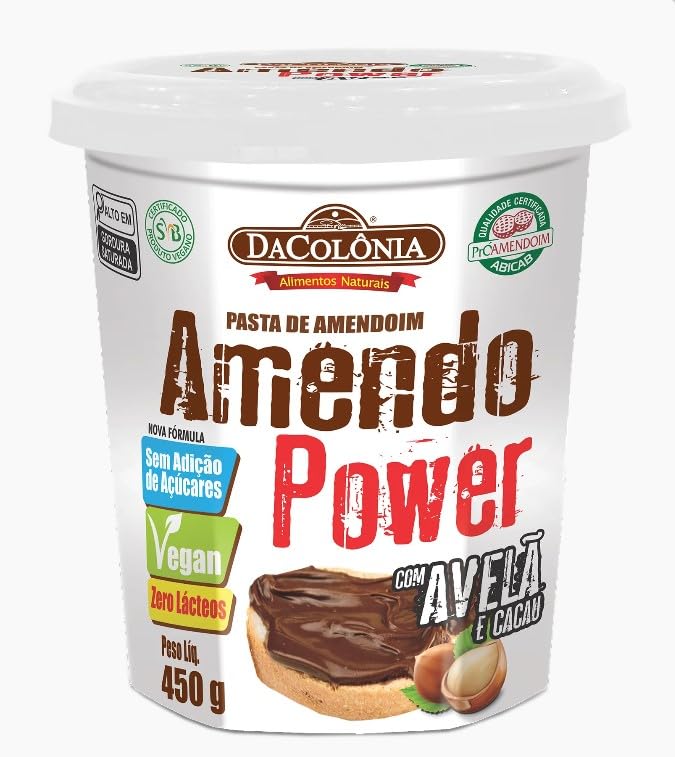 Pasta de Amendoim DaColônia com Whey Protein Avelã e Cacau 450g