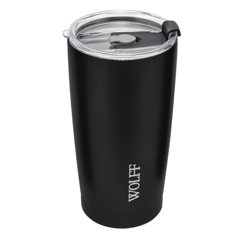 Copo Térmico de Aço Inox Parede Dupla Com Tampa 600ml Preto