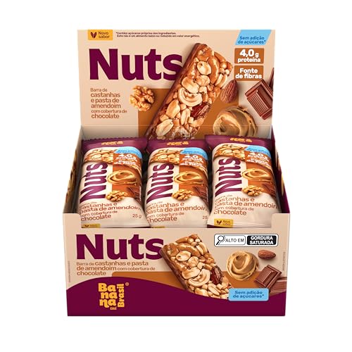 Nuts Castanhas e Pasta de Amendoim com Chocolate 12un 25g Banana Brasil