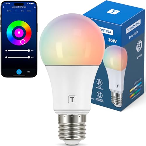 Lâmpada Smart LED Tramontina E27 10W Wi-Fi + Bluetooth