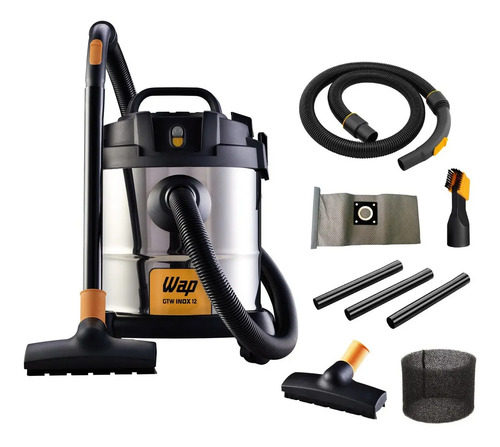 Aspirador de Pó e Água Wap GTW Inox 12, 1400W, 12 Litros