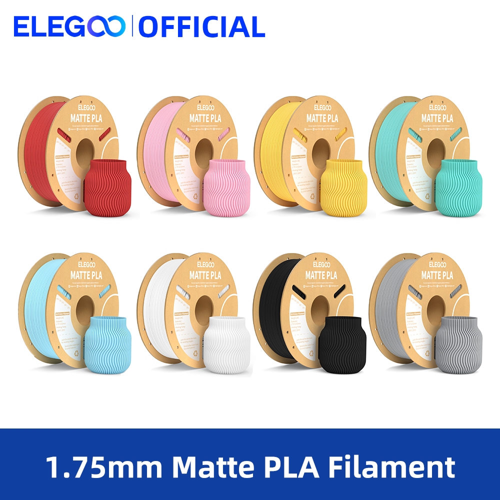 Filamento ELEGOO Matte PLA 1KG 1.75mm para Impressora 3D FDM