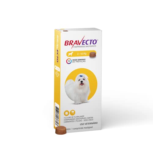 Bravecto Antipulgas e Carrapatos para Cães 112,5mg 2 a 4,5kg