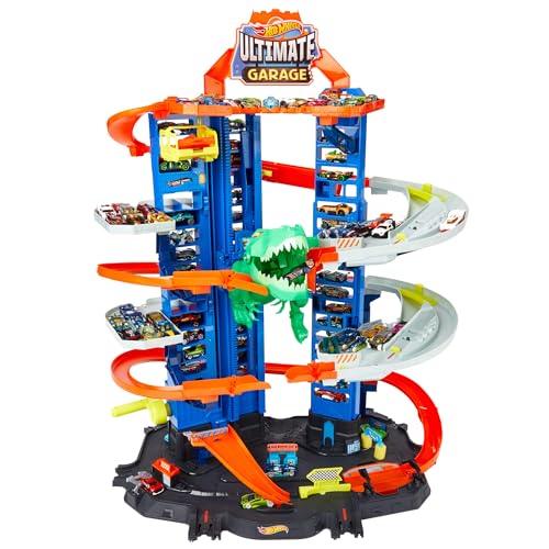 Kit Caminhão Hot Wheels Ultimate Garagem Roubo T-Rex Mattel