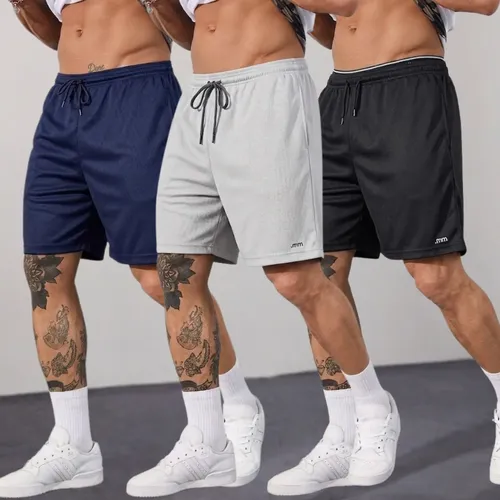 Kit 3 Shorts Futebol Bermuda Masculina Academia Treino Esporte