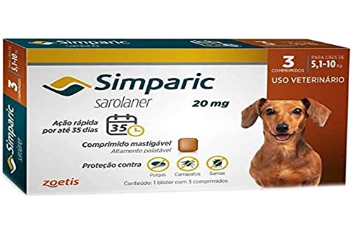 Zoetis Simparic 20mg para Cães até 10kg
