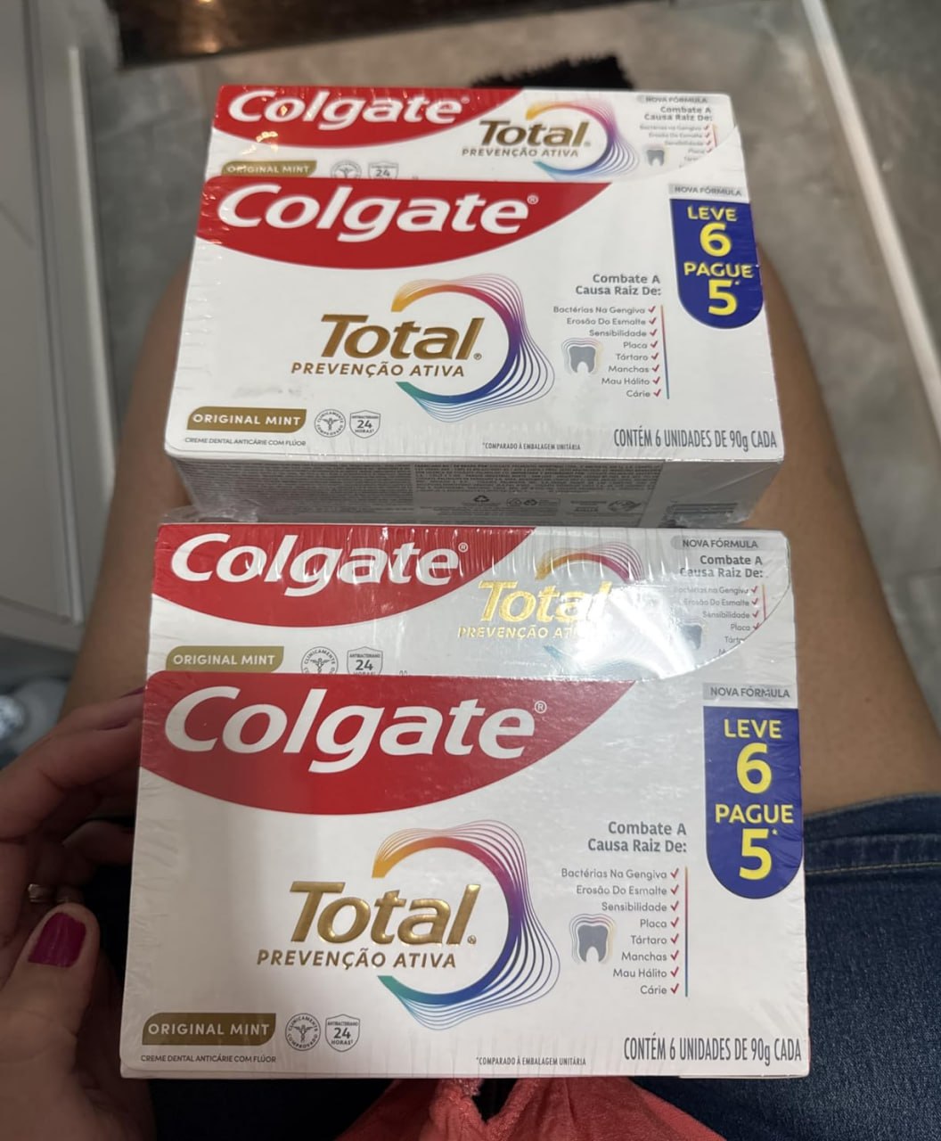 Creme Dental Colgate Total Original Mint 6x90g
