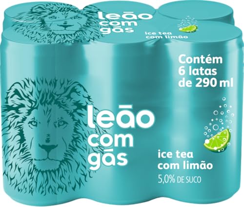 Pack Leão com Gás Ice Tea Zero com Limão 290ml — 6 unidades