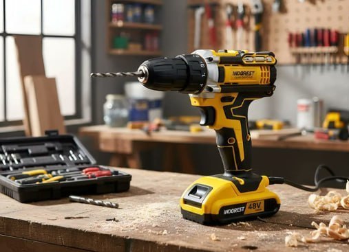Parafusadeira Furadeira 48V 2 Baterias Com Maleta e Acessórios