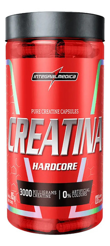 Creatina Hardcore 100% Pura 120 Cápsulas - Integralmedica