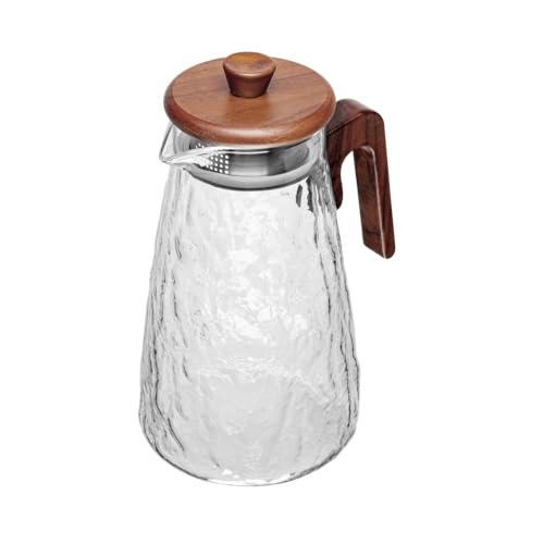 Jarra de Vidro Borossilicato com Tampa e Cabo em Bambu 1,8L
