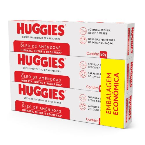 Kit Creme Preventivo Assaduras Huggies Pele Protegida 3x80g
